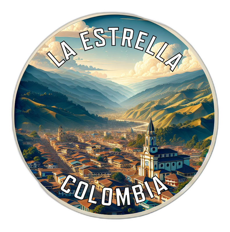 La Estrella Colombia Souvenir Die Cut Flat Magnet 2-Inch