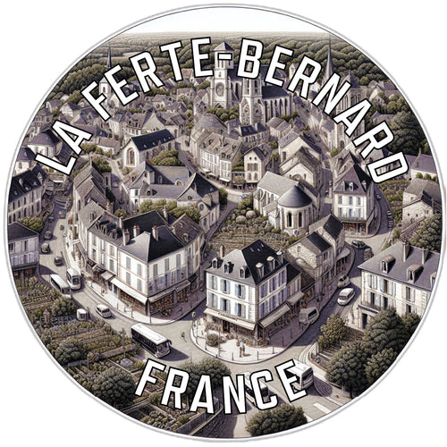 La Ferte Bernard France Souvenir Die Cut Flat Magnet 4-Inch