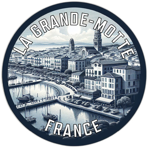 La Grande Motte France Souvenir Die Cut Flat Magnet 4-Inch
