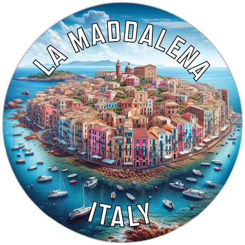La Maddalena Italy Souvenir Die Cut Flat Magnet 4-Inch