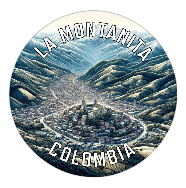 La Montanita Colombia Souvenir Die Cut Flat Magnet 3-Inch