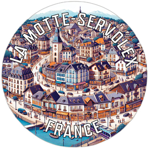 La Motte Servolex France Souvenir Die Cut Flat Magnet 6-Inch