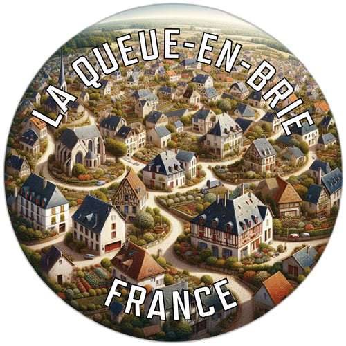 La Queue en Brie France Souvenir Die Cut Flat Magnet 4-Inch