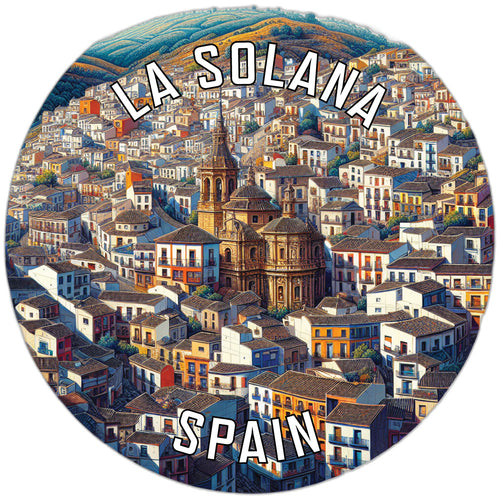 La Solana Spain Souvenir Die Cut Flat Magnet 4-Inch