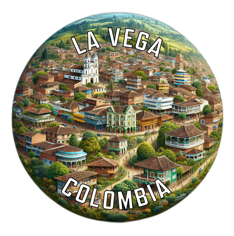 La Vega Colombia Souvenir Die Cut Flat Magnet 6-Inch