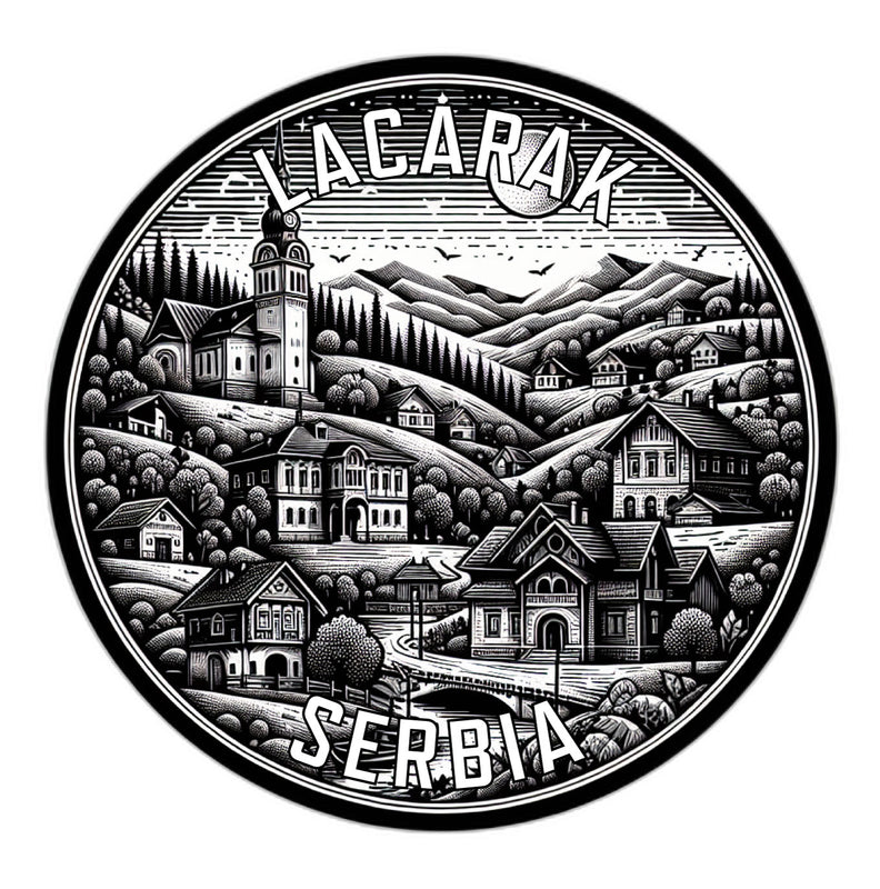 Lacarak Serbia Souvenir Die Cut Flat Magnet 3-Inch