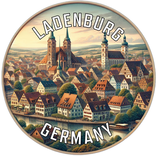Ladenburg Germany Souvenir Die Cut Flat Magnet 2-Inch
