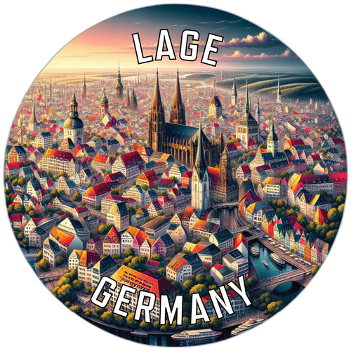 Lage Germany Souvenir Die Cut Flat Magnet 4-Inch
