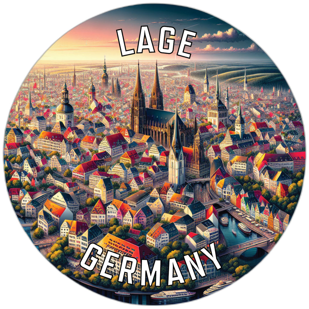 Lage Germany Souvenir Die Cut Flat Magnet 4-Inch