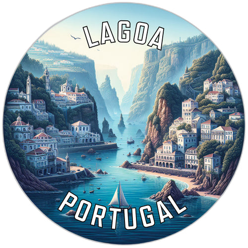 Lagoa Portugal Souvenir Die Cut Flat Magnet 2-Inch