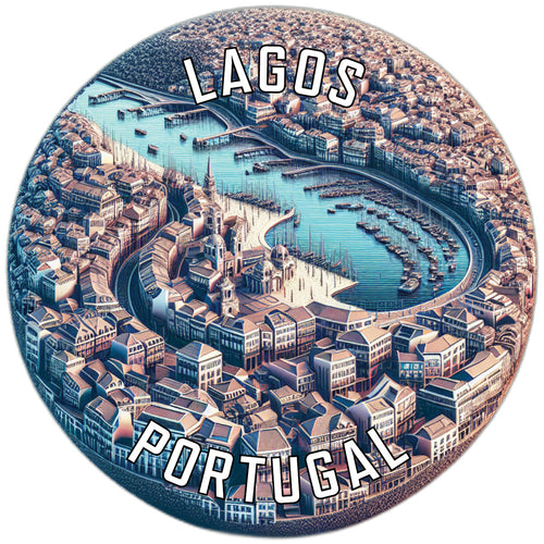 Lagos Portugal Souvenir Die Cut Flat Magnet 4-Inch