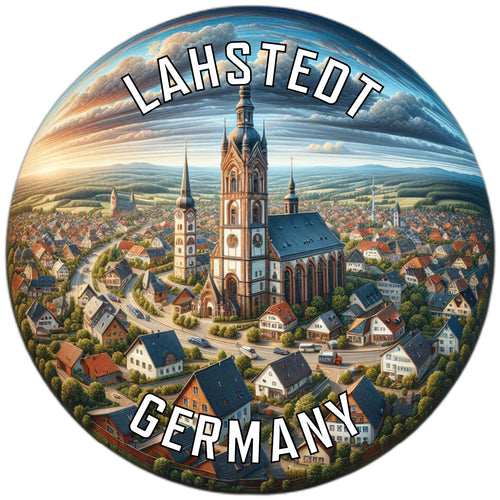 Lahstedt Germany Souvenir Die Cut Flat Magnet 3-Inch
