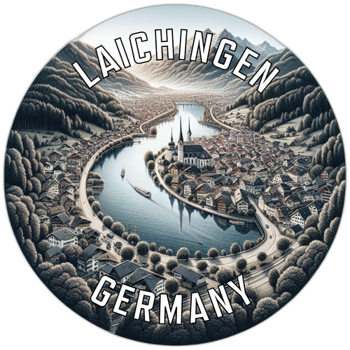Laichingen Germany Souvenir Die Cut Flat Magnet 6-Inch