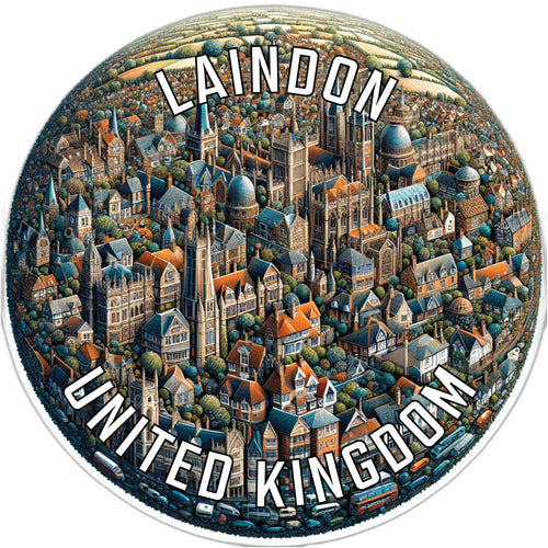 Laindon United Kingdom Souvenir Die Cut Flat Magnet 6-Inch