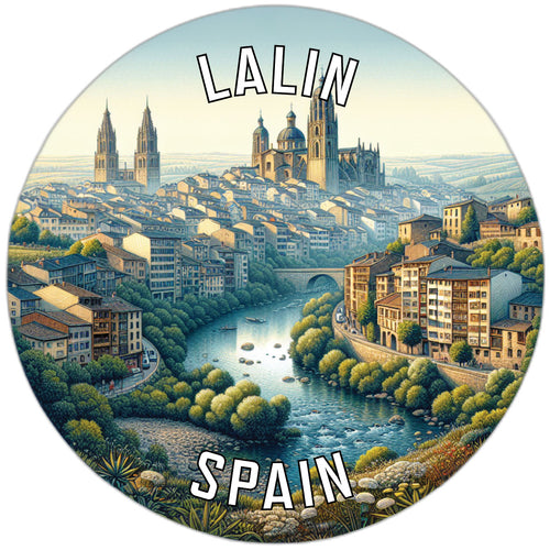 Lalin Spain Souvenir Die Cut Flat Magnet 2-Inch