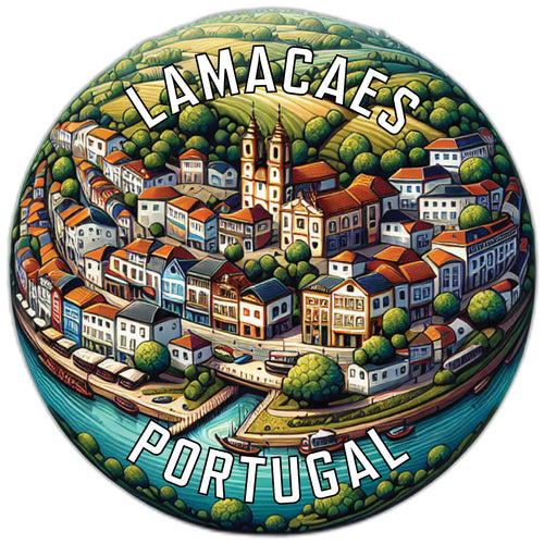 Lamacaes Portugal Souvenir Die Cut Flat Magnet 6-Inch