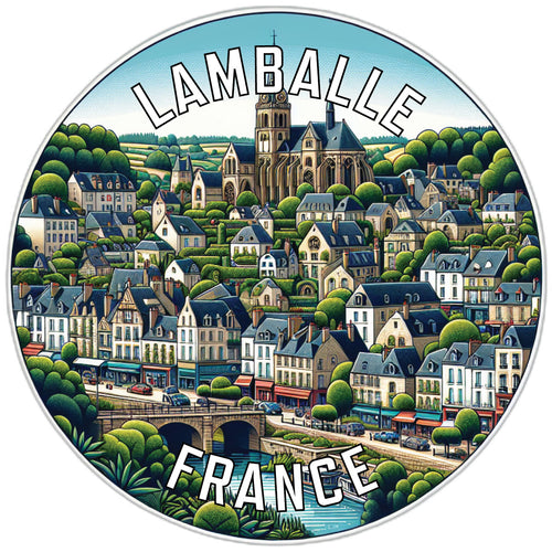 Lamballe France Souvenir Die Cut Flat Magnet 2-Inch