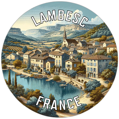 Lambesc France Souvenir Die Cut Flat Magnet 3-Inch