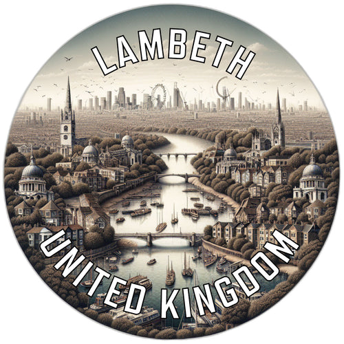 Lambeth United Kingdom Souvenir Die Cut Flat Magnet 4-Inch