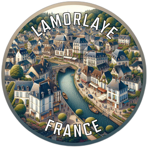 Lamorlaye France Souvenir Die Cut Flat Magnet 2-Inch