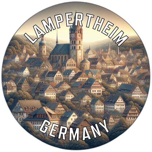 Lampertheim Germany Souvenir Die Cut Flat Magnet 4-Inch