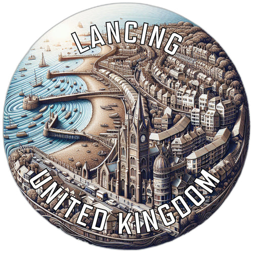Lancing United Kingdom Souvenir Die Cut Flat Magnet 2-Inch