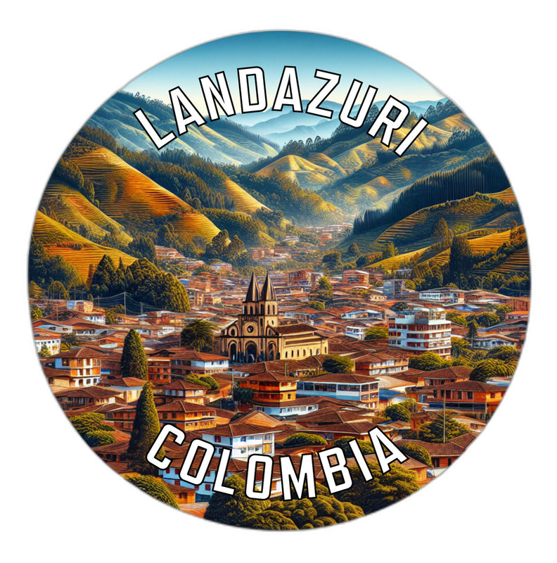 Landazuri Colombia Souvenir Die Cut Flat Magnet 4-Inch