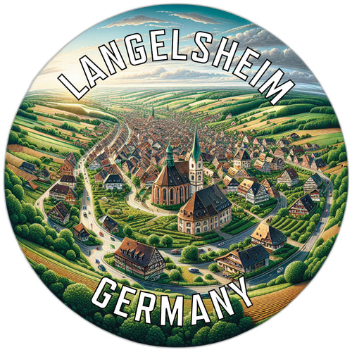Langelsheim Germany Souvenir Die Cut Flat Magnet 6-Inch