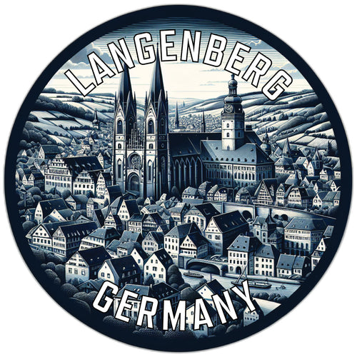 Langenberg Germany Souvenir Die Cut Flat Magnet 2-Inch