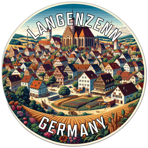 Langenzenn Germany Souvenir Die Cut Flat Magnet 2-Inch