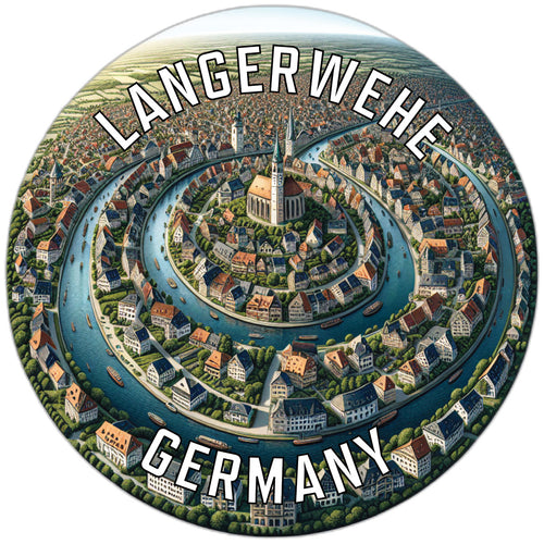 Langerwehe Germany Souvenir Die Cut Flat Magnet 2-Inch