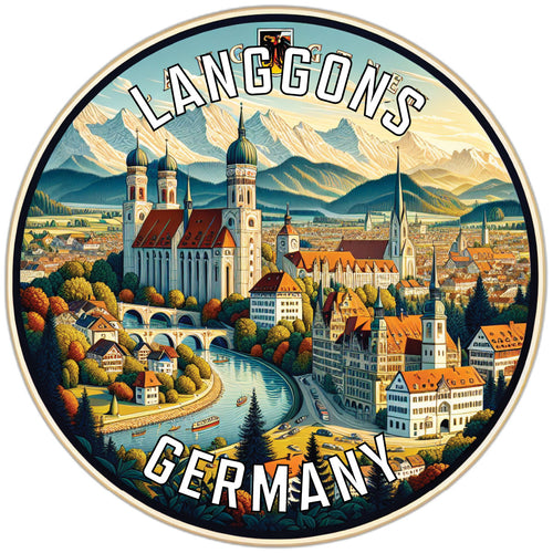 Langgons Germany Souvenir Die Cut Flat Magnet 6-Inch