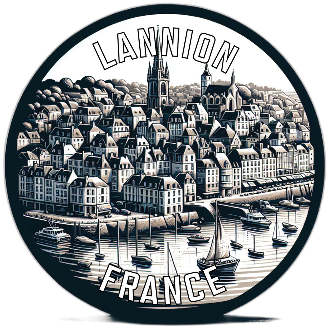 Lannion France Souvenir Die Cut Flat Magnet 2-Inch