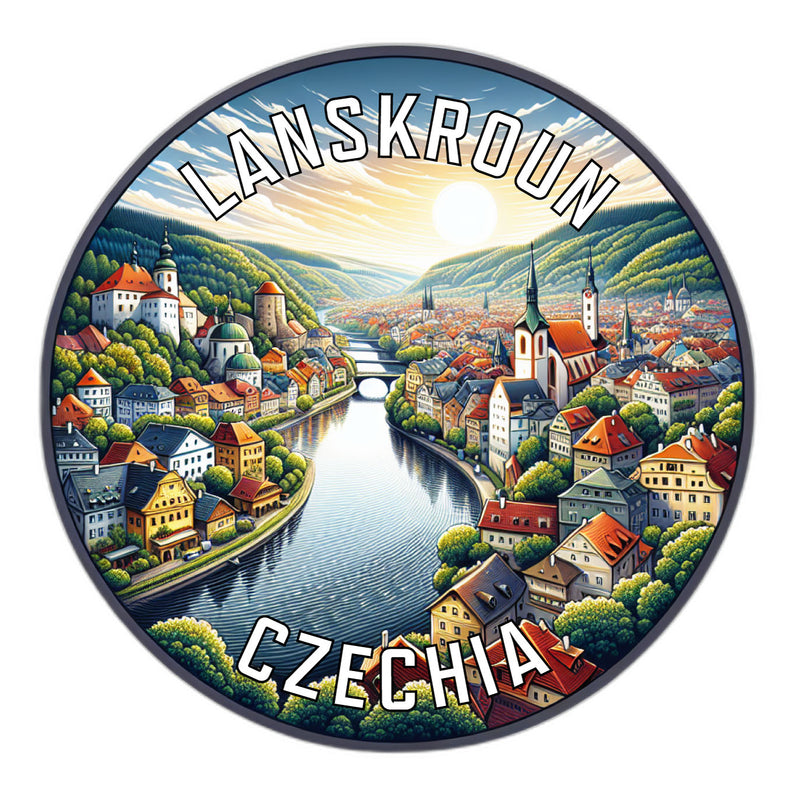 Lanskroun Czechia Souvenir Die Cut Flat Magnet 2-Inch
