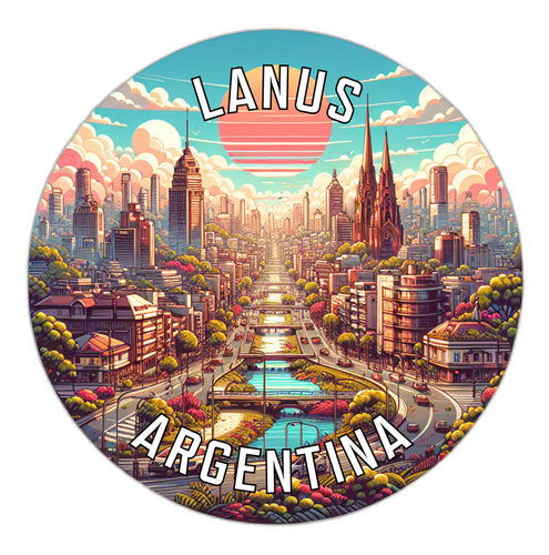 Lanus Argentina Souvenir Die Cut Flat Magnet 2-Inch