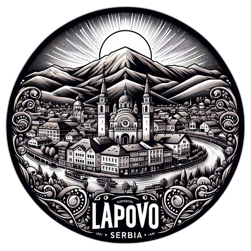 Lapovo Serbia_updated Souvenir Die Cut Flat Magnet 4-Inch