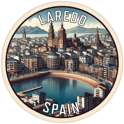 Laredo Spain Souvenir Die Cut Flat Magnet 3-Inch