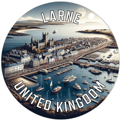 Larne United Kingdom Souvenir Die Cut Flat Magnet 3-Inch
