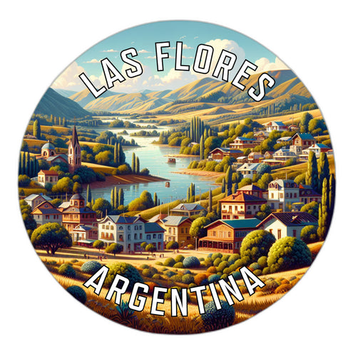 Las Flores Argentina Souvenir Vinyl Decal Sticker 3-Inch