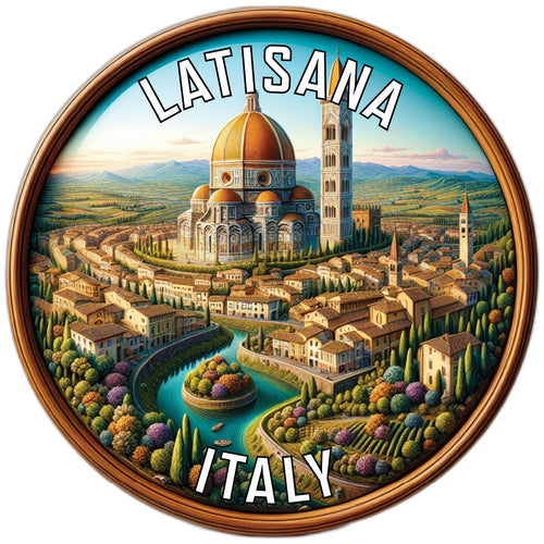 Latisana Italy Souvenir Die Cut Flat Magnet 6-Inch