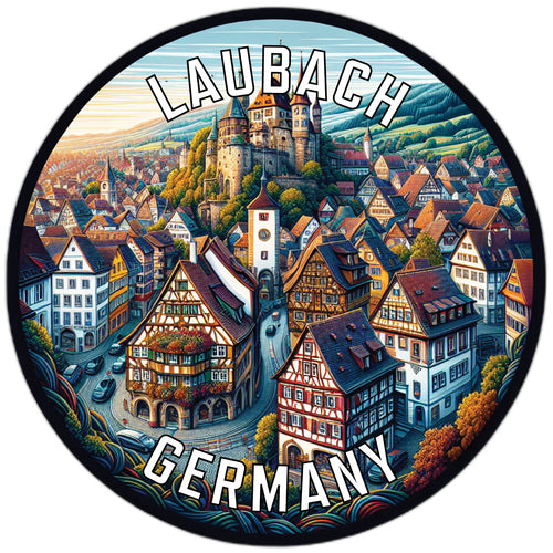 Laubach Germany Souvenir Die Cut Flat Magnet 2-Inch