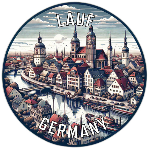 Lauf Germany Souvenir Die Cut Flat Magnet 4-Inch