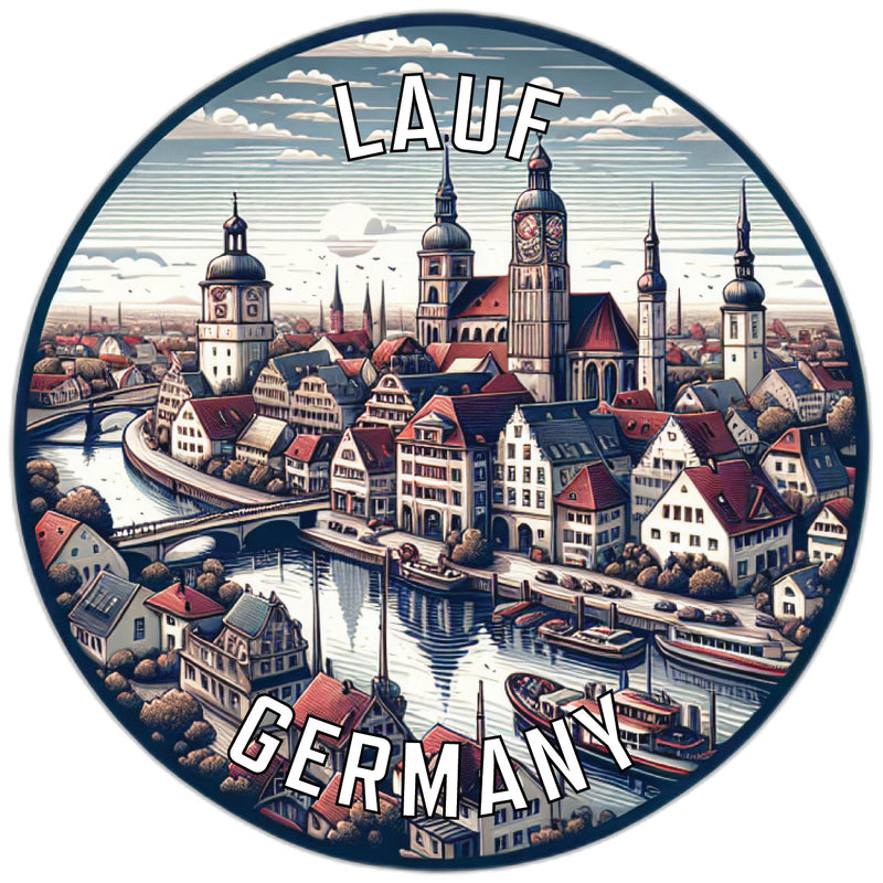 Lauf Germany Souvenir Die Cut Flat Magnet 4-Inch