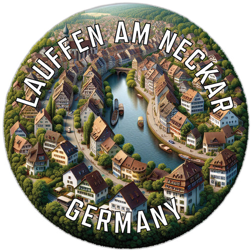 Lauffen am Neckar Germany Souvenir Die Cut Flat Magnet 2-Inch