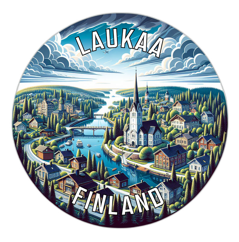 Laukaa Finland Souvenir Die Cut Flat Magnet 4-Inch