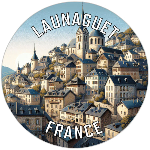 Launaguet France Souvenir Die Cut Flat Magnet 6-Inch