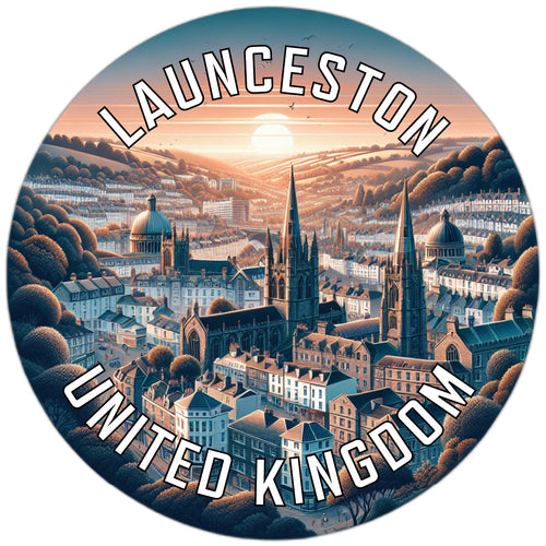 Launceston United Kingdom Souvenir Die Cut Flat Magnet 2-Inch
