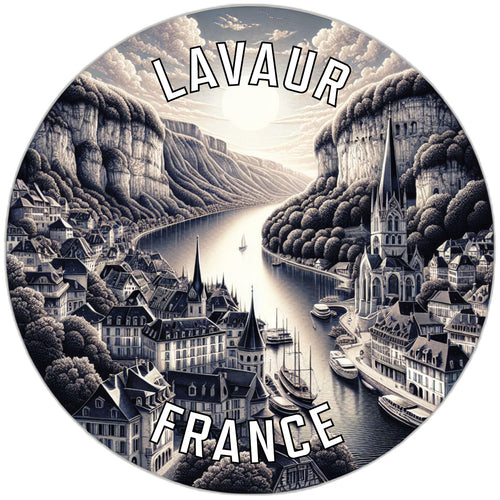 Lavaur France Souvenir Die Cut Flat Magnet 2-Inch