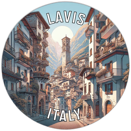 Lavis Italy Souvenir Die Cut Flat Magnet 2-Inch