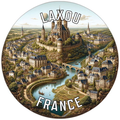Laxou France Souvenir Die Cut Flat Magnet 2-Inch